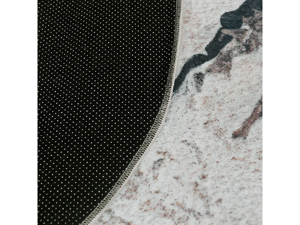 Rug Arona Senia Mazovia Irregular Shape 200 x 300 cm White Brown Abstract Short Pile