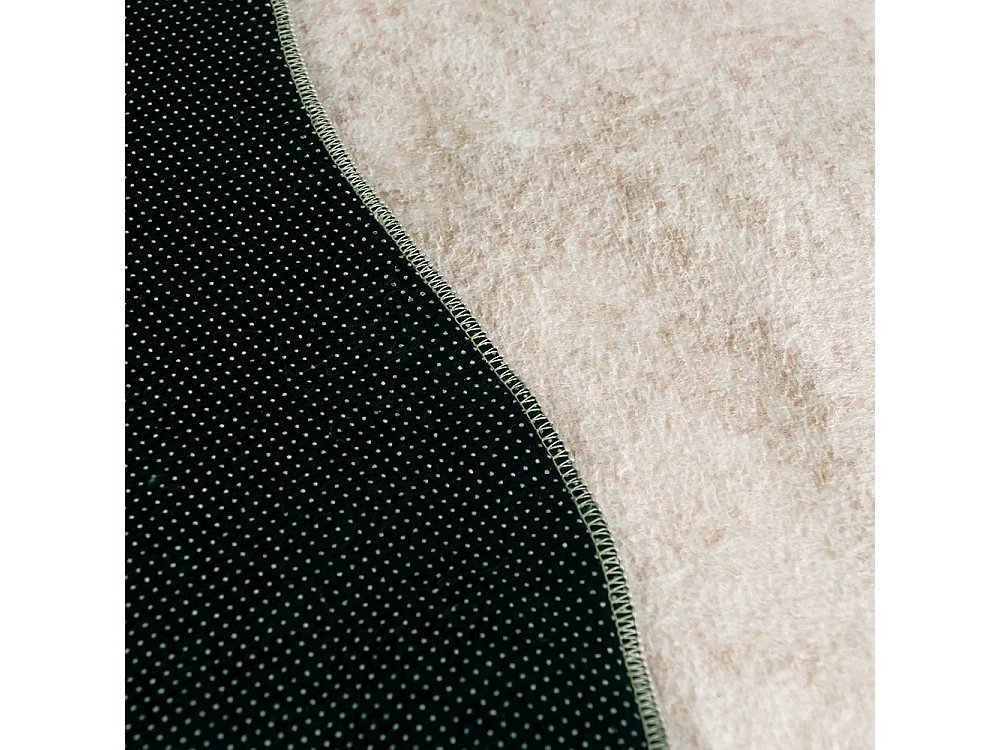 Tapis Bova Torra Mazovia Forme Irrégulière 160 x 220 cm Beige Blanc Abstrait Poils Courts