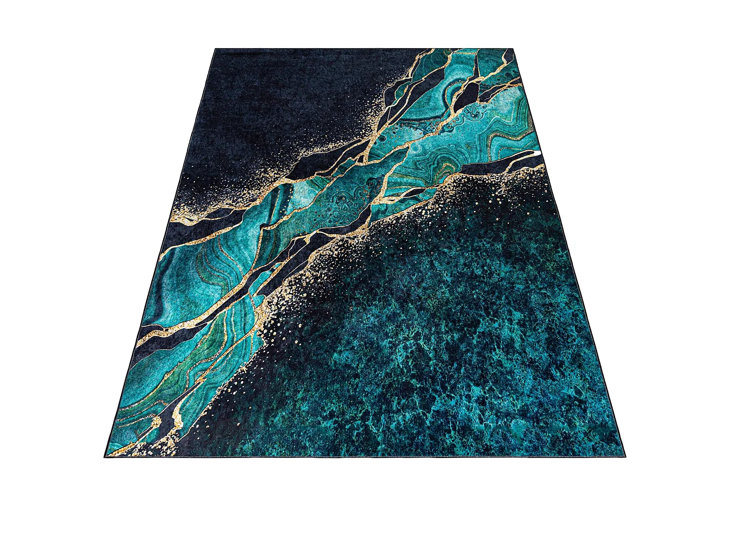 Tapis Toscana 37040 Mazovia 80 x 150 cm Vert Marbre Poils Courts