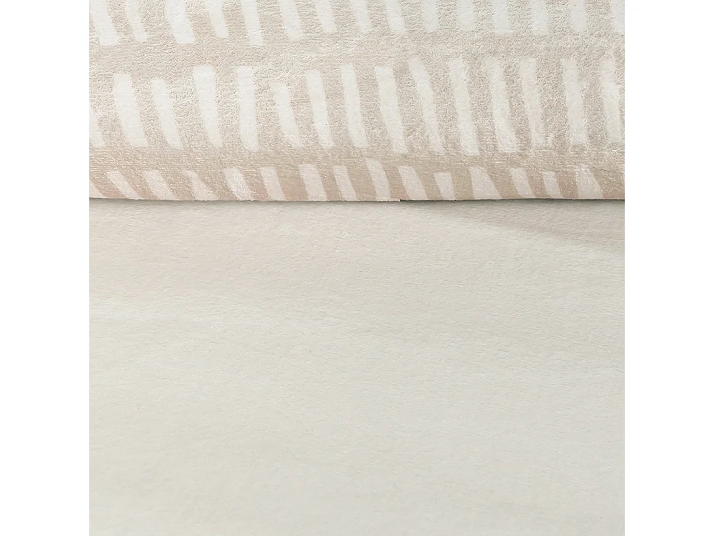Tapis Bova Vetra Mazovia Forme Irrégulière 200 x 300 cm Beige Blanc Abstrait Poils Courts