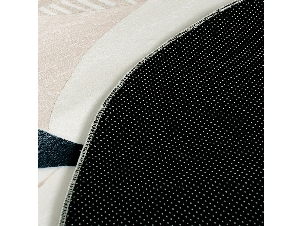 Tapis Bova Vetra Mazovia Forme Irrégulière 200 x 300 cm Beige Blanc Abstrait Poils Courts