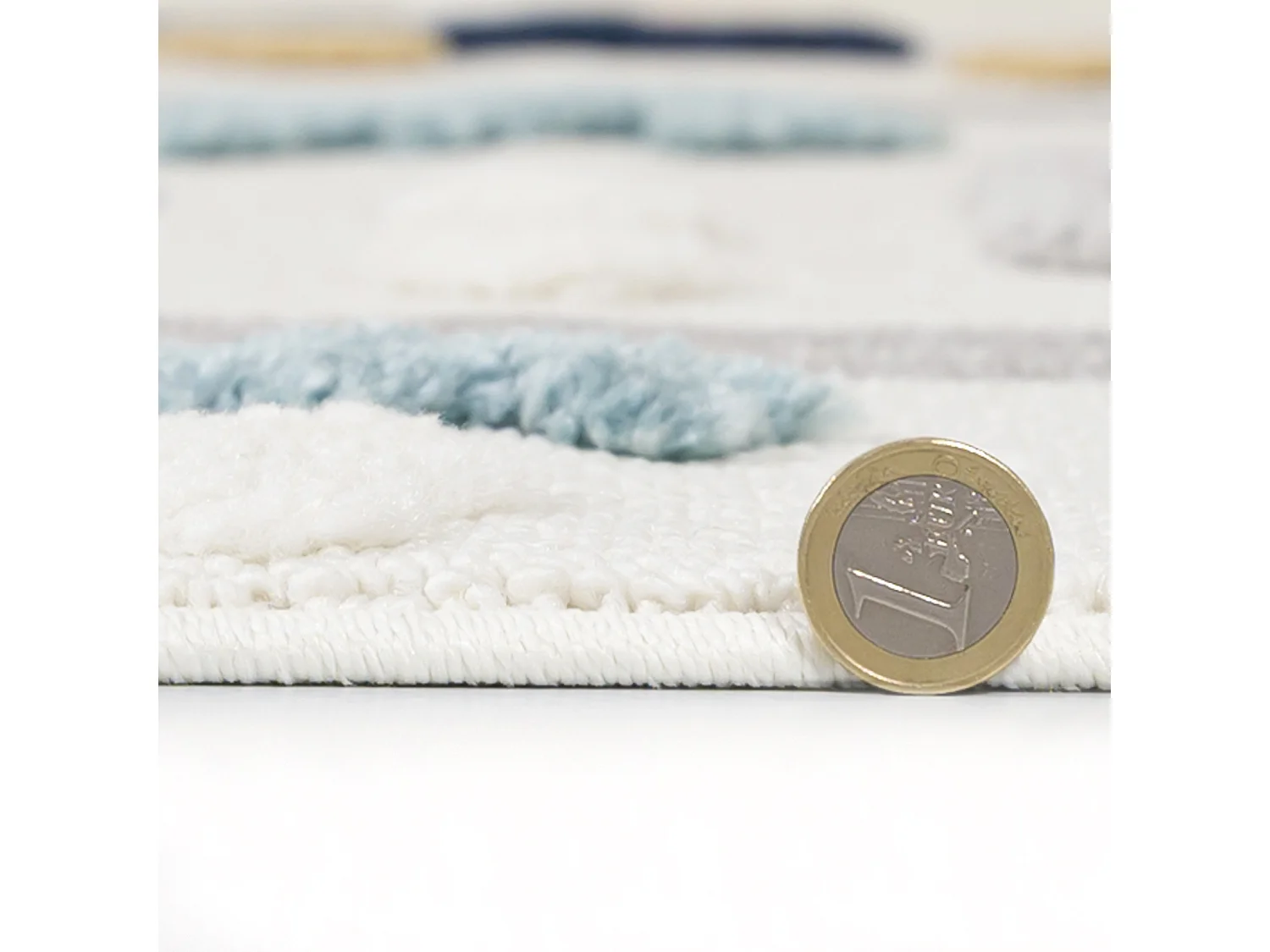 Kids Rug Buffo Parco Mazovia 160 x 230 cm Beige Cream Cars Medium Pile with Fringes