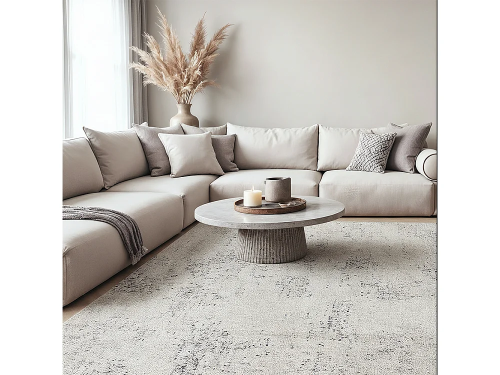 Vloerkleed Bari Pepe Blu Mazovia 120 x 170 cm Marineblauw Crème Abstract Laagpolig met Franjes