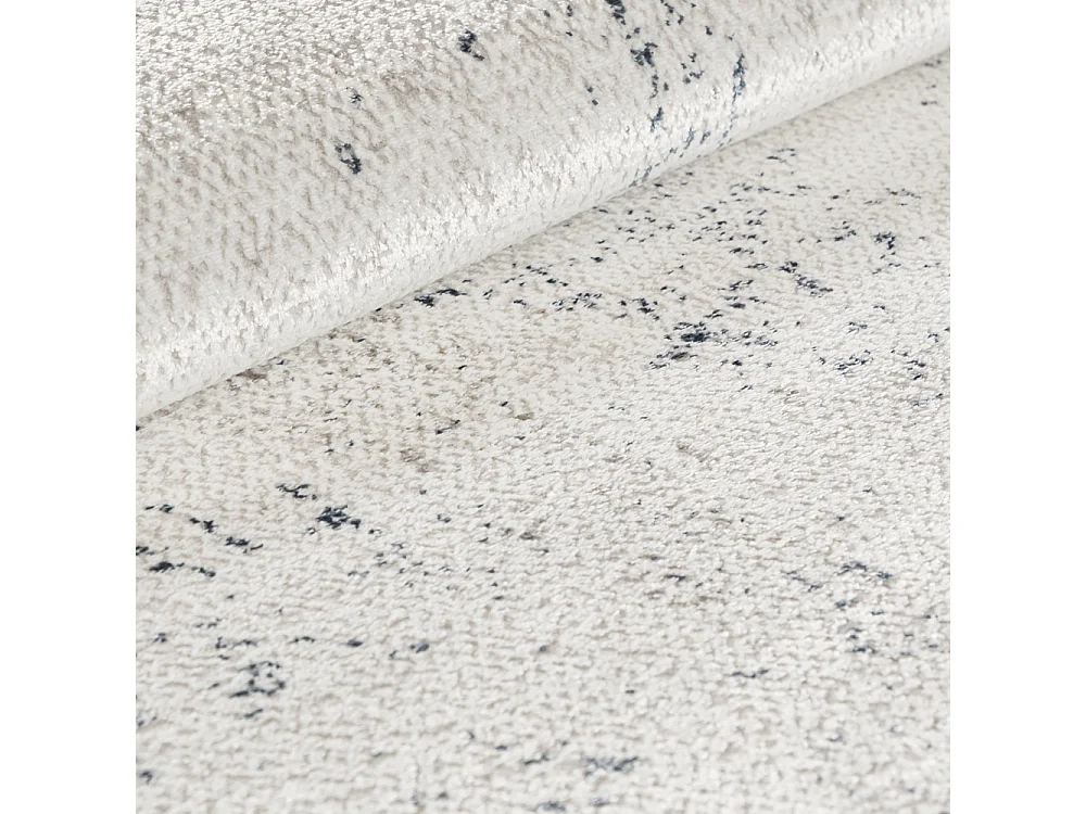 Vloerkleed Bari Pepe Blu Mazovia 120 x 170 cm Marineblauw Crème Abstract Laagpolig met Franjes