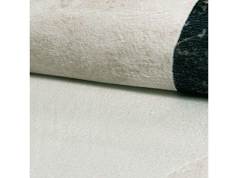 Tapis Bova Torra Mazovia Forme Irrégulière 140 x 200 cm Beige Blanc Abstrait Poils Courts