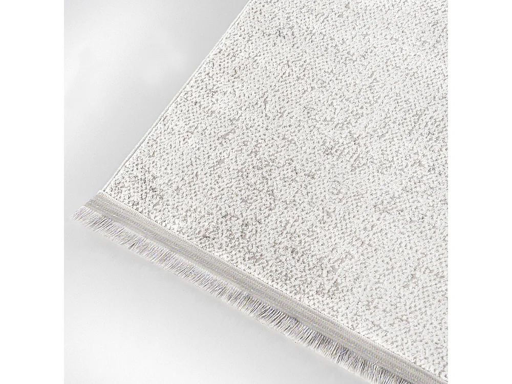 Tapis Bari Pepe Grafite Mazovia 120 x 170 cm Anthracite Crème Abstrait Poils Courts à Franges