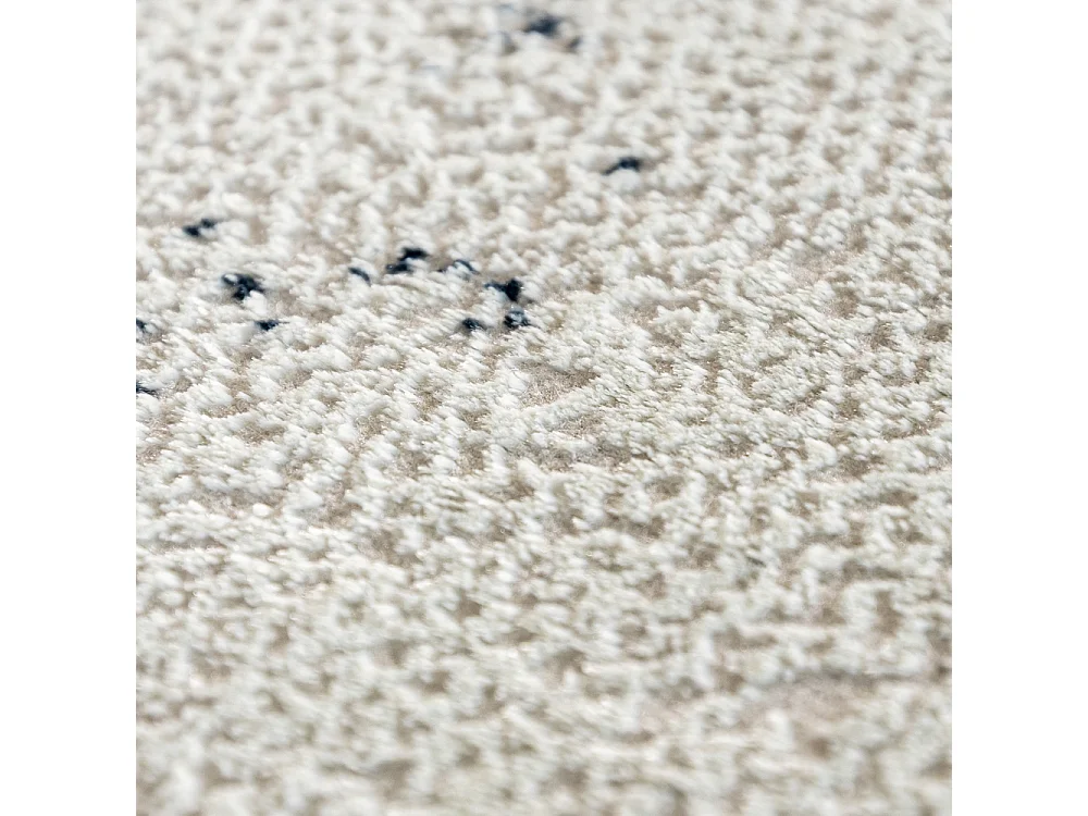 Vloerkleed Bari Pepe Blu Mazovia 80 x 300 cm Marineblauw Crème Abstract Laagpolig met Franjes
