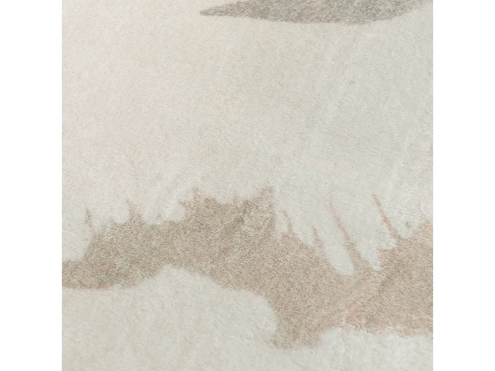 Tapis Bova Nello Mazovia Forme Irrégulière 140 x 200 cm Beige Blanc Abstrait Poils Courts