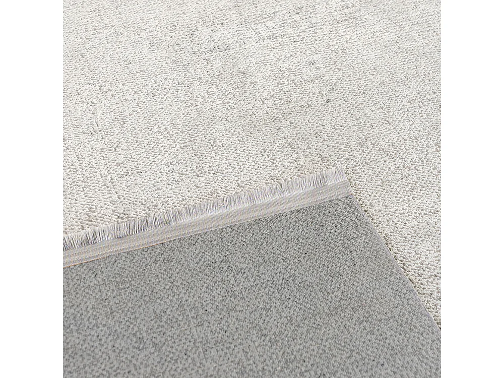 Tapis Bari Pepe Grafite Mazovia 160 x 230 cm Anthracite Crème Abstrait Poils Courts à Franges