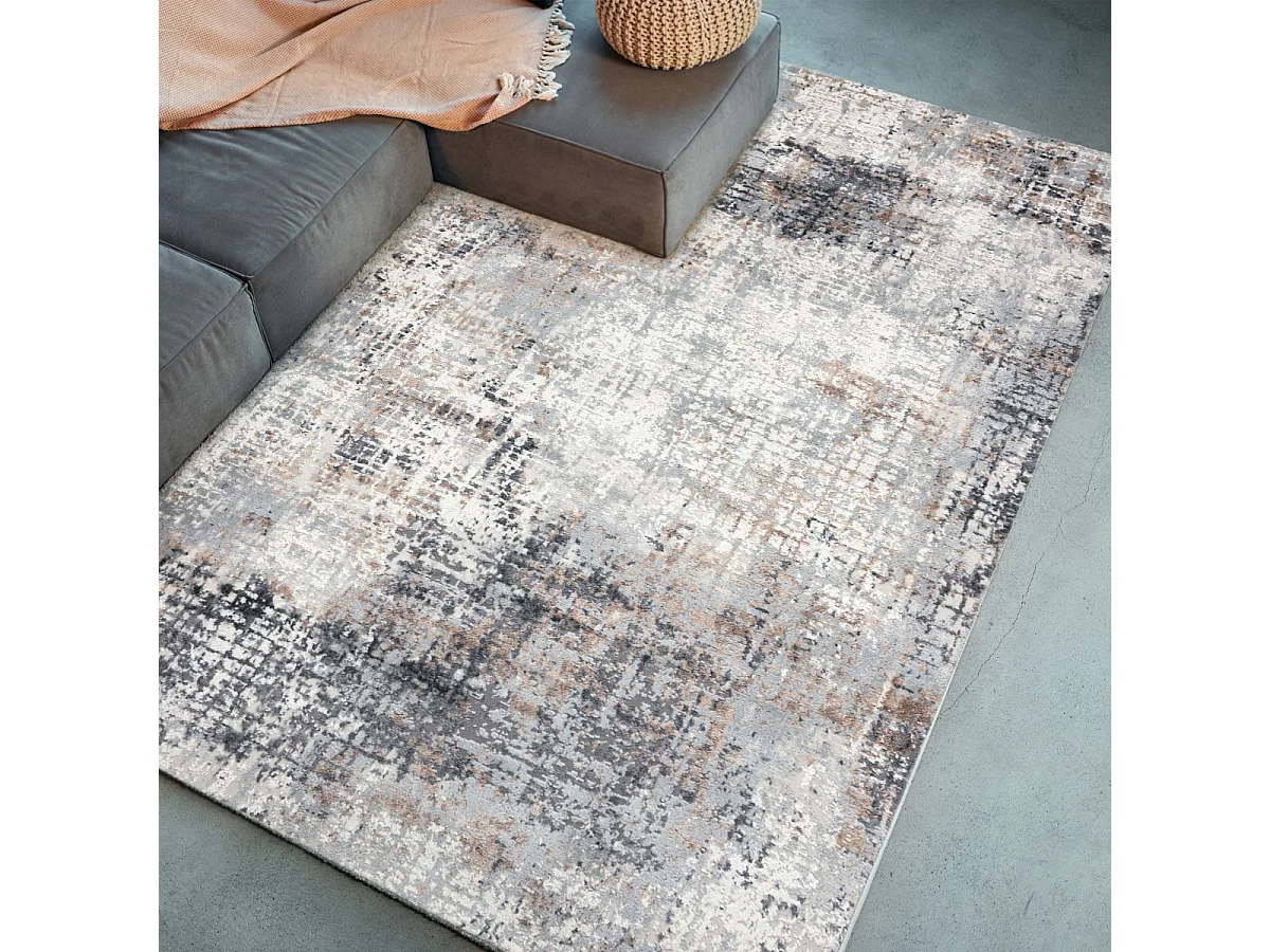 Tapis Portland G512A Mazovia 160 x 220 cm Beige Crème Abstrait Poils Courts