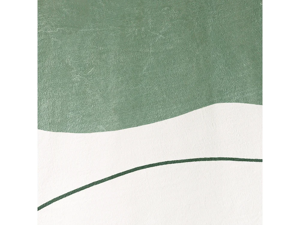 Tapis Bova Certo Mazovia Forme Irrégulière 120 x 160 cm Blanc Vert Abstrait Poils Courts