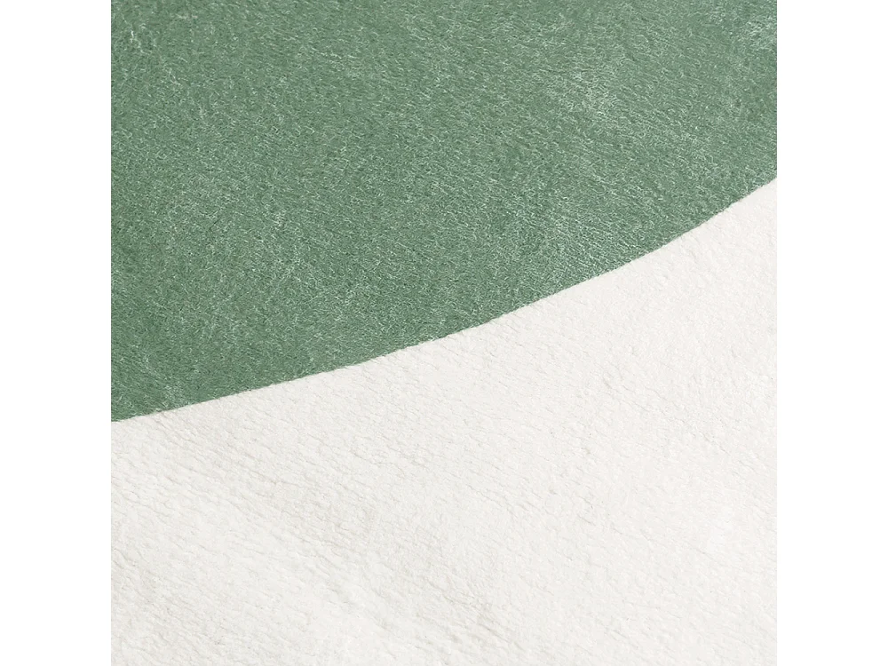 Tapis Bova Certo Mazovia Forme Irrégulière 120 x 160 cm Blanc Vert Abstrait Poils Courts