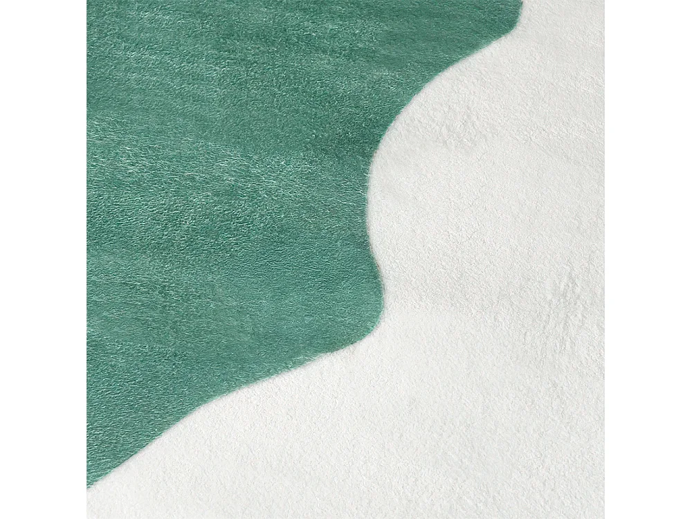 Tapis Bova Scudo Mazovia Forme Irrégulière 80 x 150 cm Blanc Vert Abstrait Poils Courts