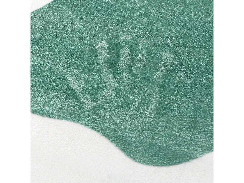 Tapis Bova Scudo Mazovia Forme Irrégulière 80 x 150 cm Blanc Vert Abstrait Poils Courts