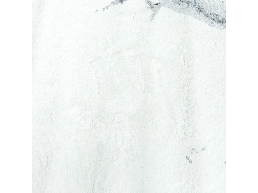 Tapis Bova Feni Mazovia Forme Irrégulière 160 x 220 cm Blanc Noir Abstrait Poils Courts