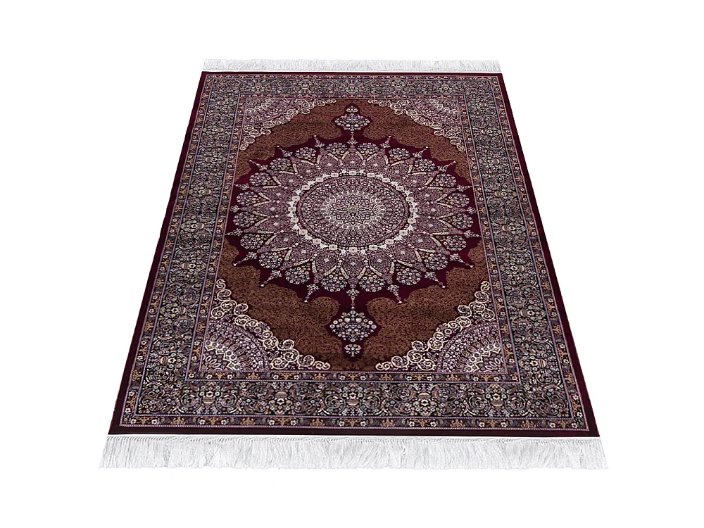 Tapis Palazzo Corona Mazovia 240 x 340 cm Rouge Oriental Poils Courts à Franges