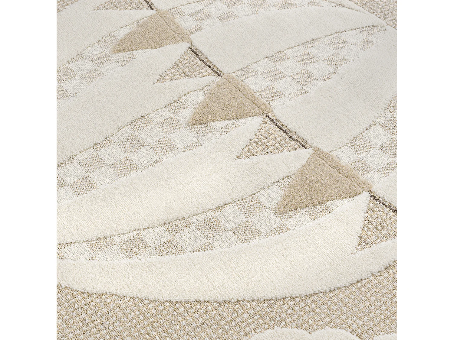 Tapis Enfant Buffo Volare Mazovia 160 x 230 cm Beige Crème Ballon Poils Mi-Longs à Franges