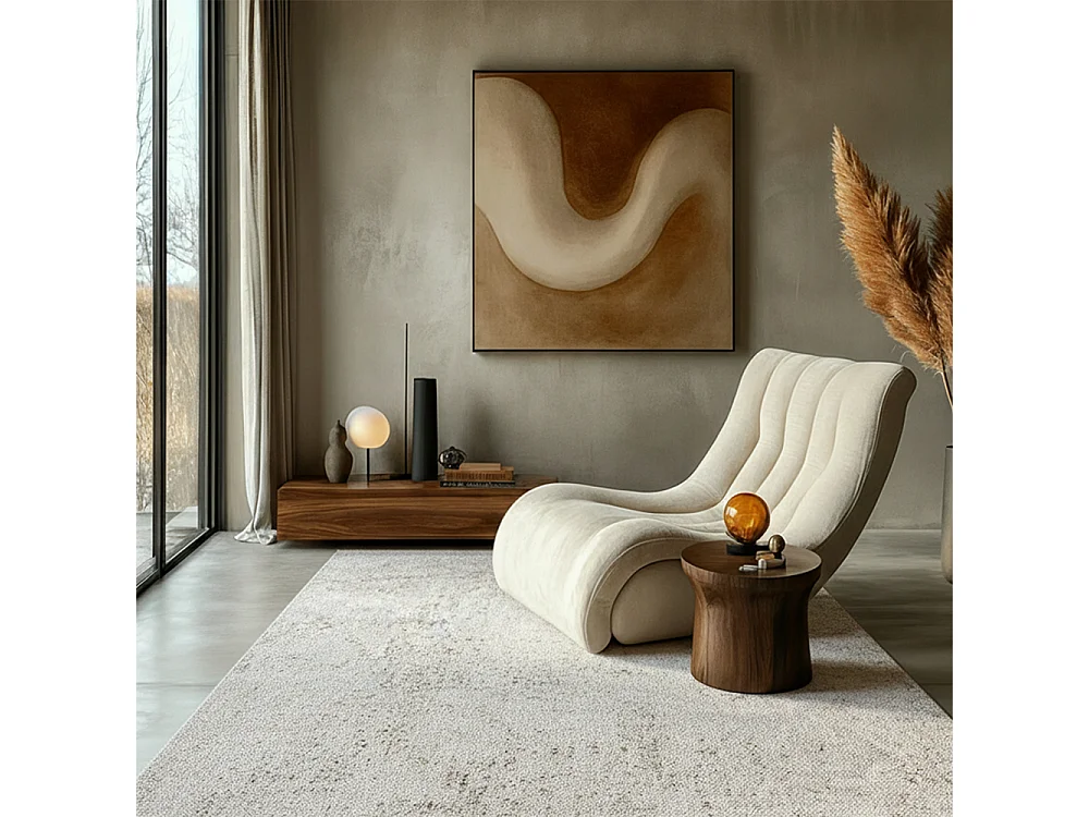 Tapis Bari Pepe Beige Mazovia 80 x 150 cm Beige Crème Abstrait Poils Courts à Franges