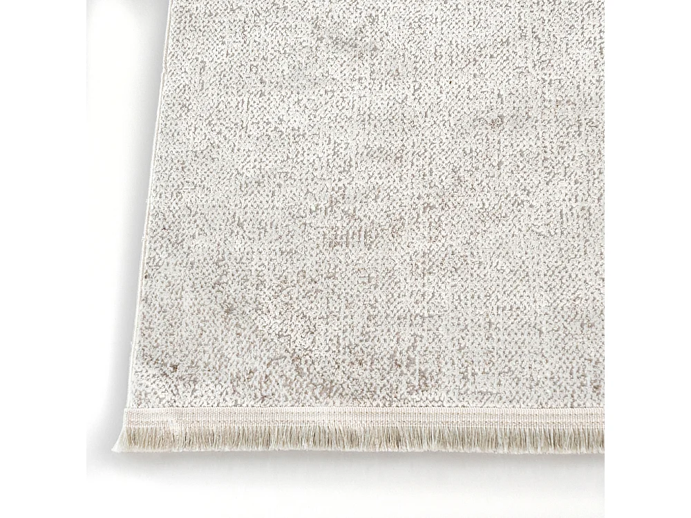 Tapis Bari Pepe Beige Mazovia 80 x 150 cm Beige Crème Abstrait Poils Courts à Franges