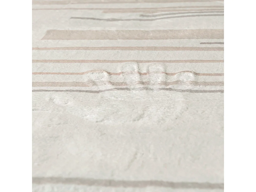Tapis Mirano Zela Mazovia Forme Irrégulière 80 x 150 cm Crème Abstrait Poils Courts