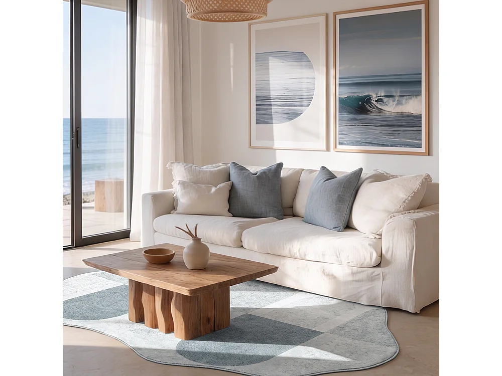 Rug Mirano Firo Mazovia Irregular Shape 80 x 150 cm Grey Geometric Short Pile