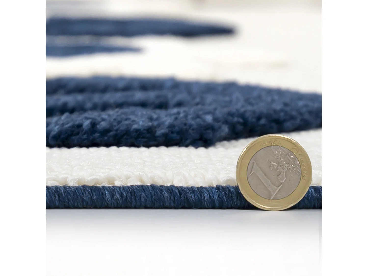 Kids Rug Buffo Mare Mazovia 80 x 150 cm Beige Navy Anchor Medium Pile with Fringes