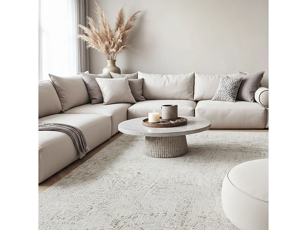 Tapis Bari Pepe Beige Mazovia 100 x 200 cm Beige Crème Abstrait Poils Courts à Franges