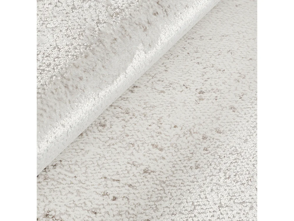 Tapis Bari Pepe Beige Mazovia 100 x 200 cm Beige Crème Abstrait Poils Courts à Franges