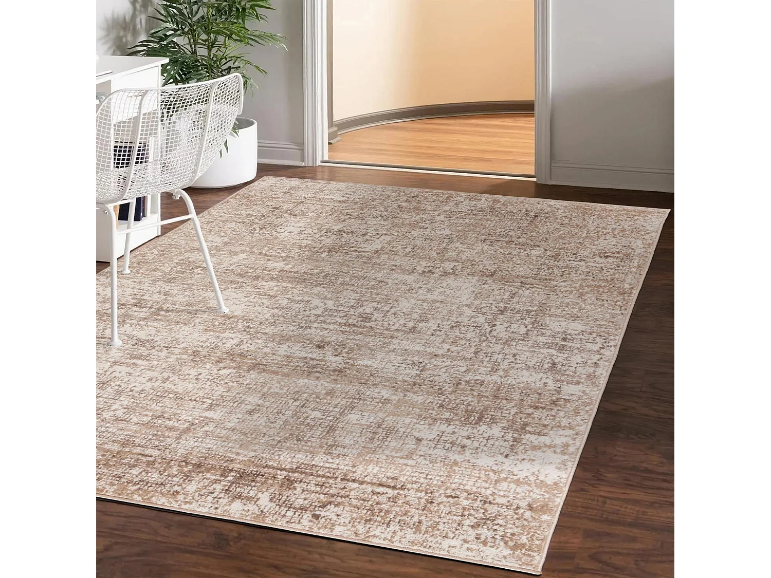 Rug Portland C981E Mazovia 140 x 200 cm Beige Cream Abstract Short Pile