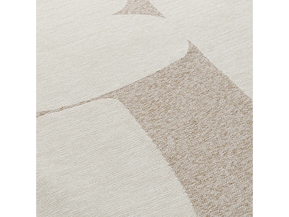 Tapis Amalfi Pieno Mazovia 120 x 170 cm Beige Blanc Abstrait Poils Courts
