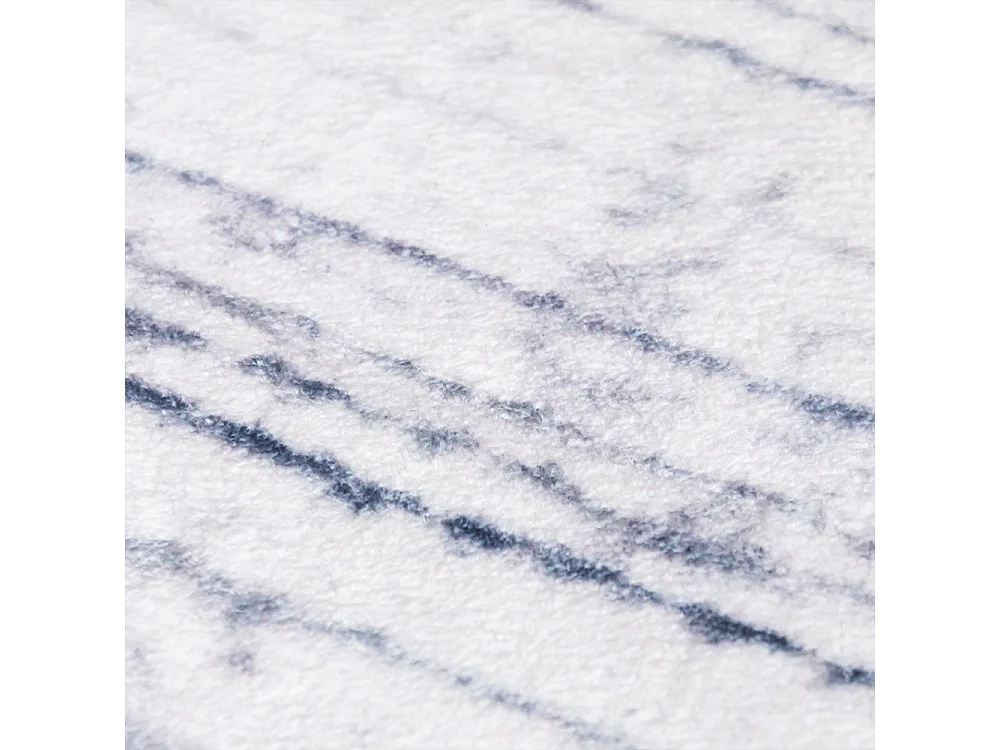 Tapis Arona Albi Mazovia Forme Irrégulière 120 x 160 cm Blanc Bleu Abstrait Poils Courts