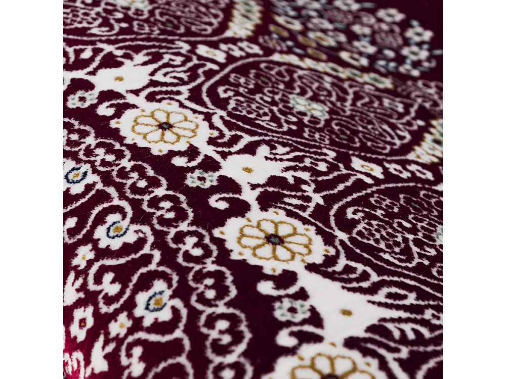 Tapis Palazzo Corona Mazovia 200 x 290 cm Rouge Oriental Poils Courts à Franges
