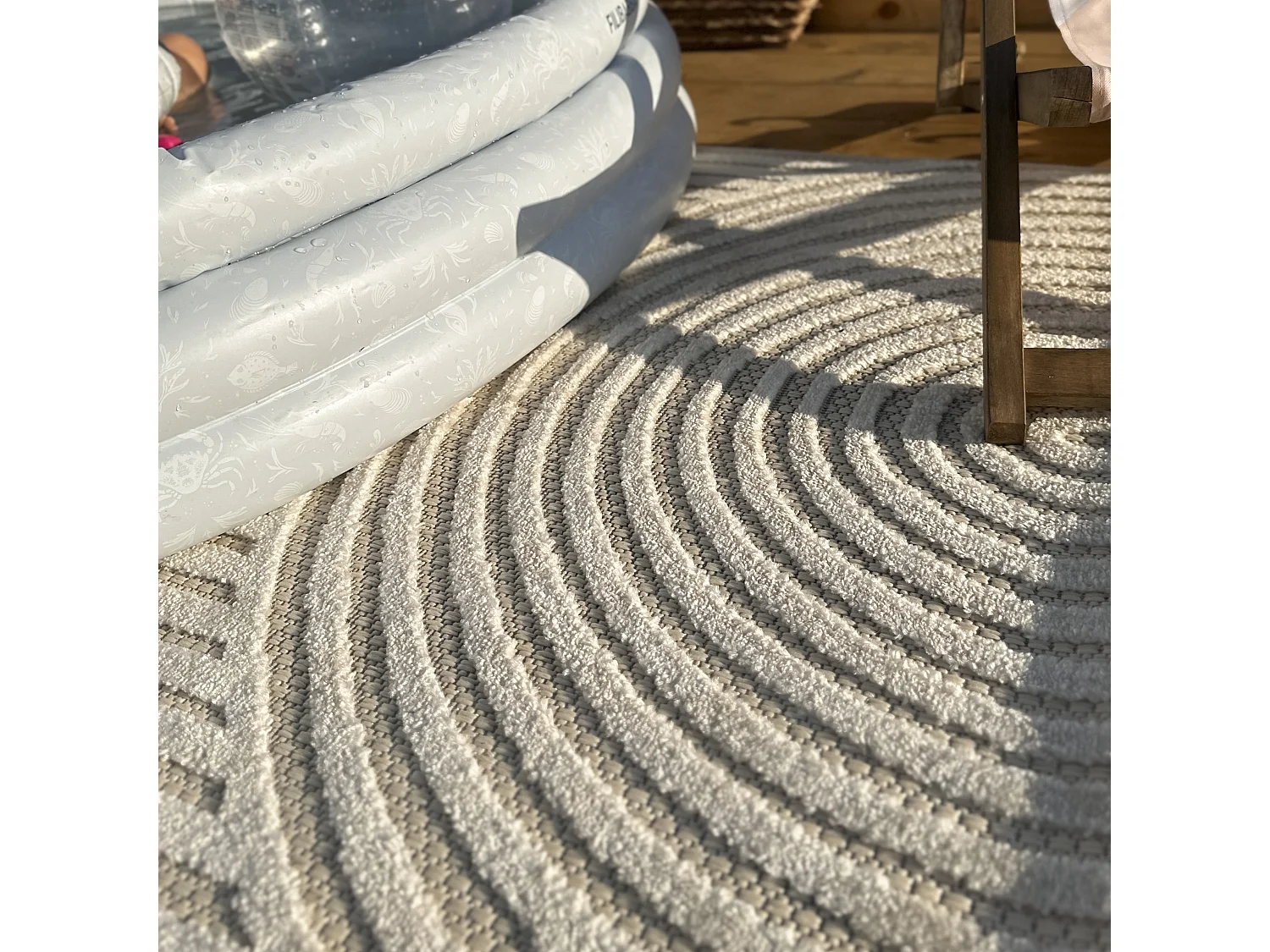 Tapis Madison NJ85C Mazovia 200 x 300 cm Beige Blanc Géométrique Poils Courts