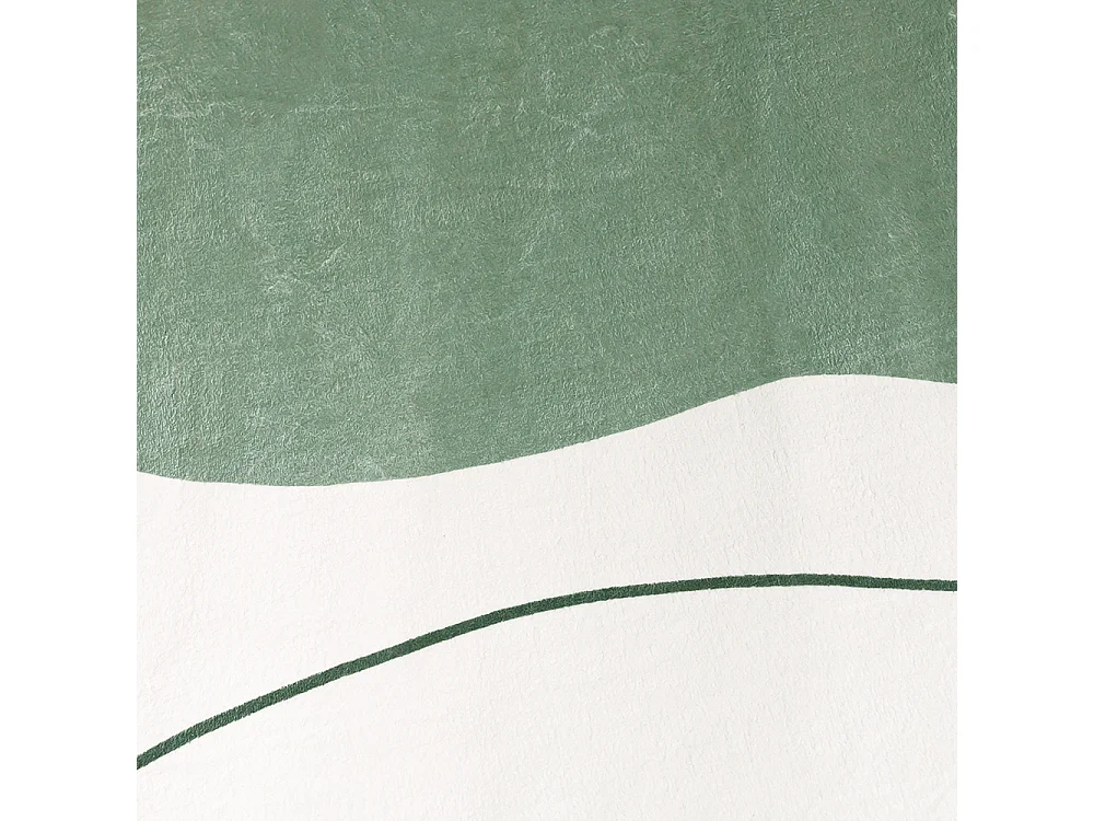 Tapis Bova Certo Mazovia Forme Irrégulière 80 x 150 cm Blanc Vert Abstrait Poils Courts
