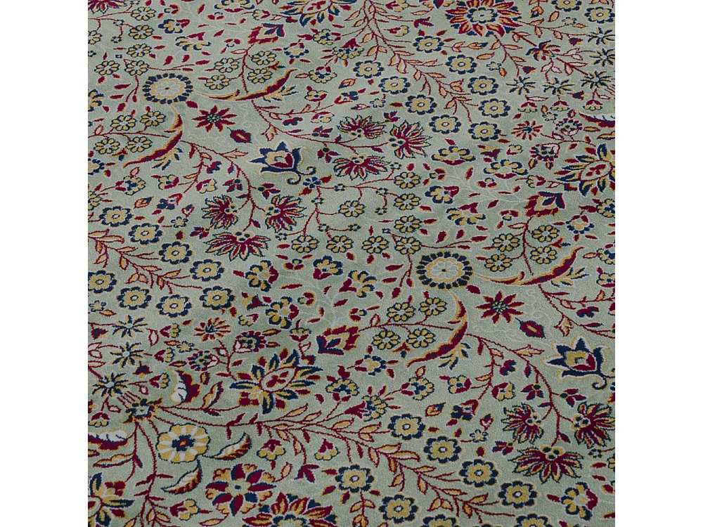 Tapis Castello Verde Mazovia 240 x 340 cm Vert Oriental Poils Courts à Franges