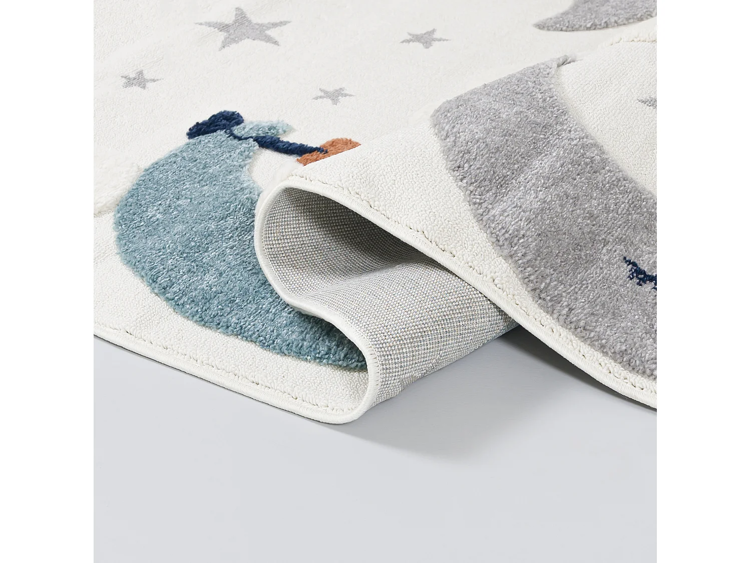 Kinderkleed Buffo Sonno Mazovia 80 x 150 cm Beige Crème Sterren Middelhoge Pool met Franjes