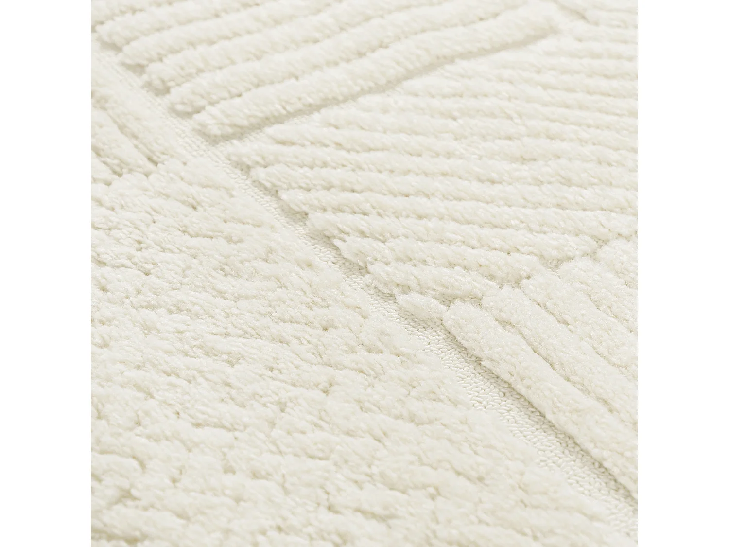 Teppich Pisa Giro Mazovia 250 x 350 cm Beige Creme Geometrisch Mittelflor mit Fransen