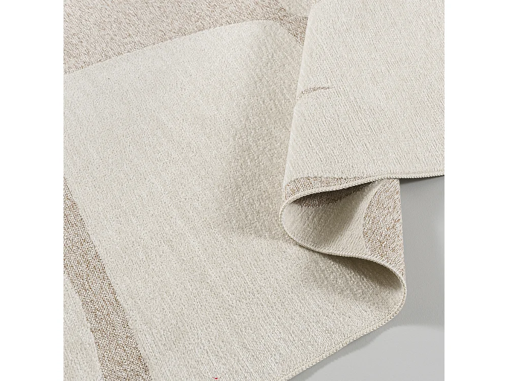 Tapis Amalfi Pieno Mazovia 80 x 200 cm Beige Blanc Abstrait Poils Courts