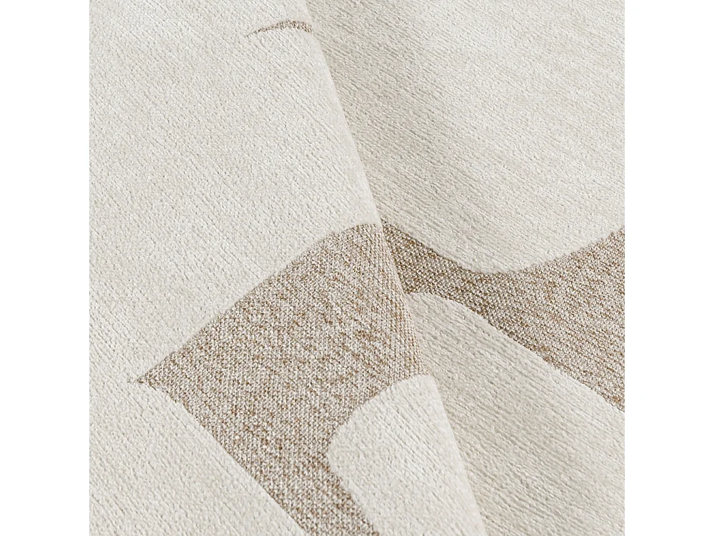 Tapis Amalfi Pieno Mazovia 80 x 200 cm Beige Blanc Abstrait Poils Courts