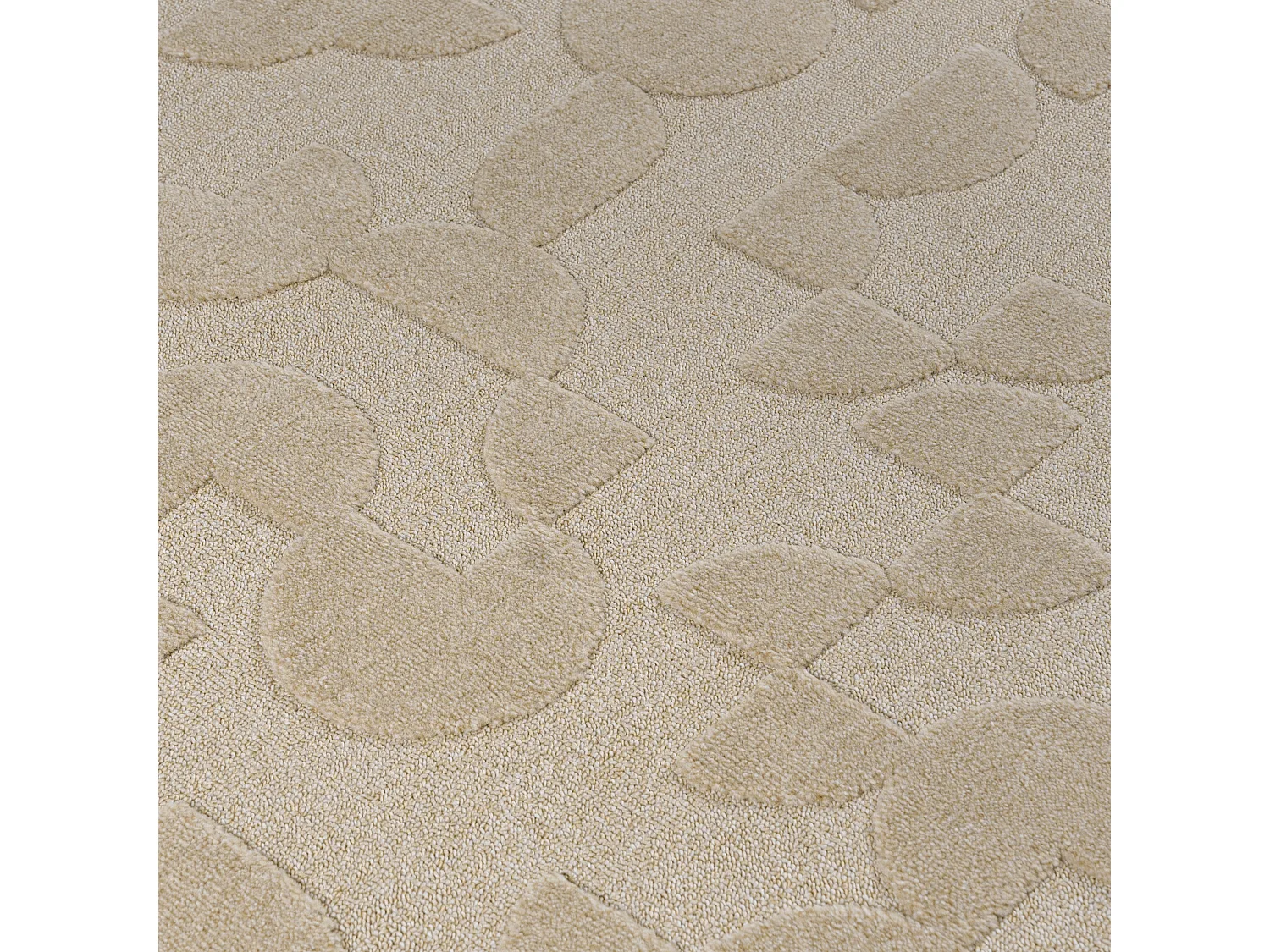 Teppich Pisa Campo Mazovia 120 x 170 cm Beige Creme Geometrisch Mittelflor mit Fransen