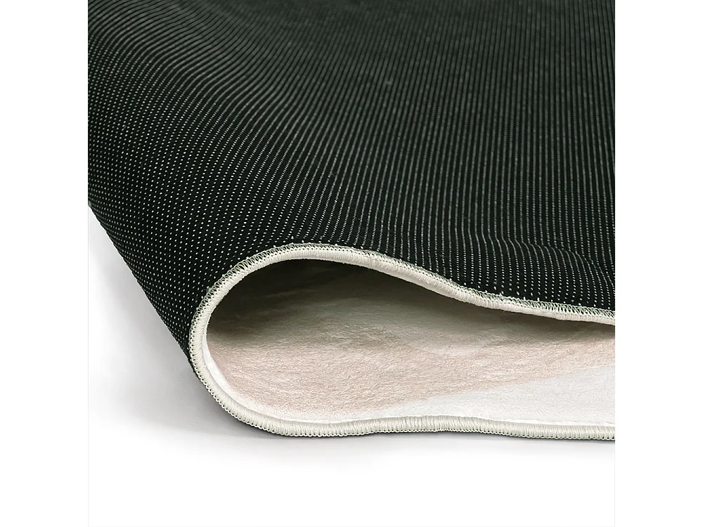Rug Bova Nello Mazovia Irregular Shape 120 x 160 cm Beige White Abstract Short Pile