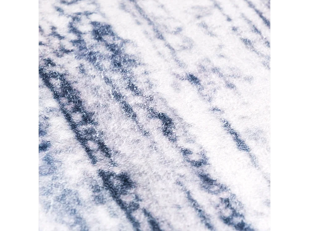 Rug Arona Albi Mazovia Irregular Shape 140 x 200 cm White Blue Abstract Short Pile