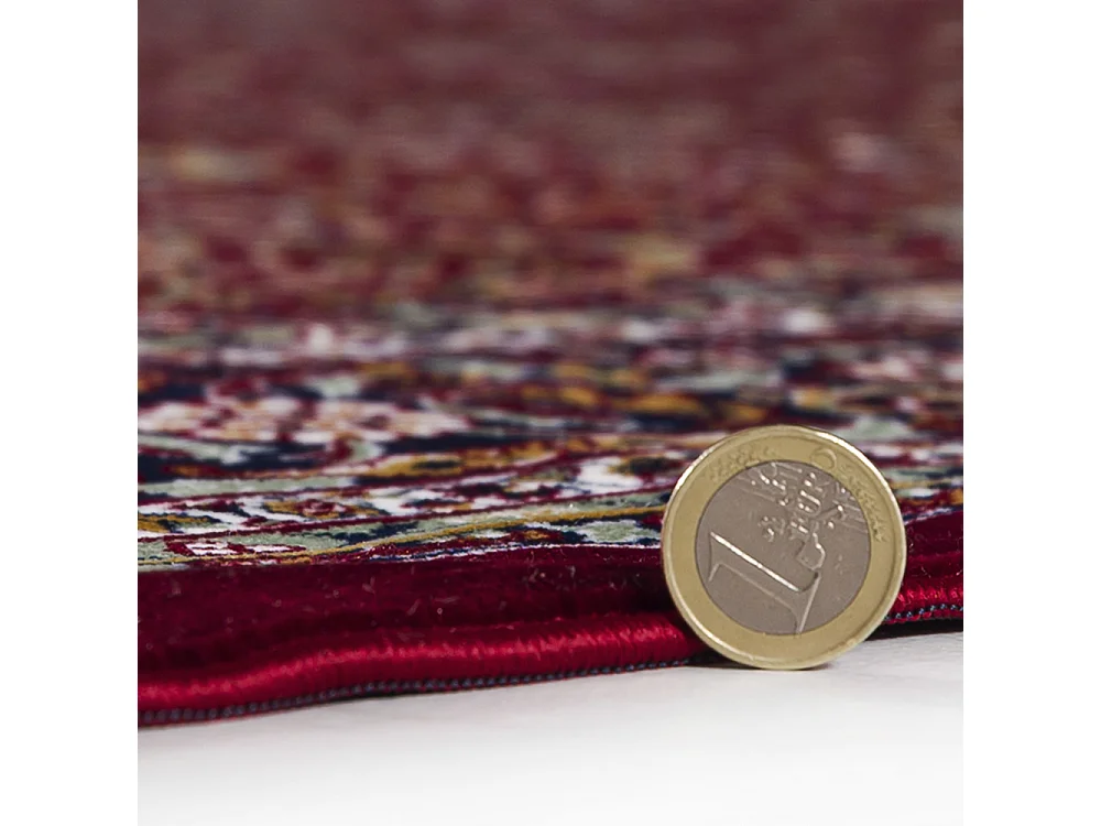 Tapis Castello Rosso Mazovia 200 x 290 cm Rouge Oriental Poils Courts à Franges