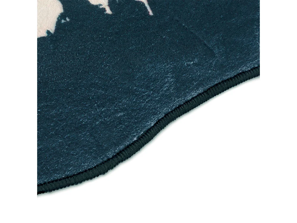 Tapis Osimo Lumi Mazovia Forme Irrégulière 200 x 200 cm Beige Noir Fleuri Poils Courts