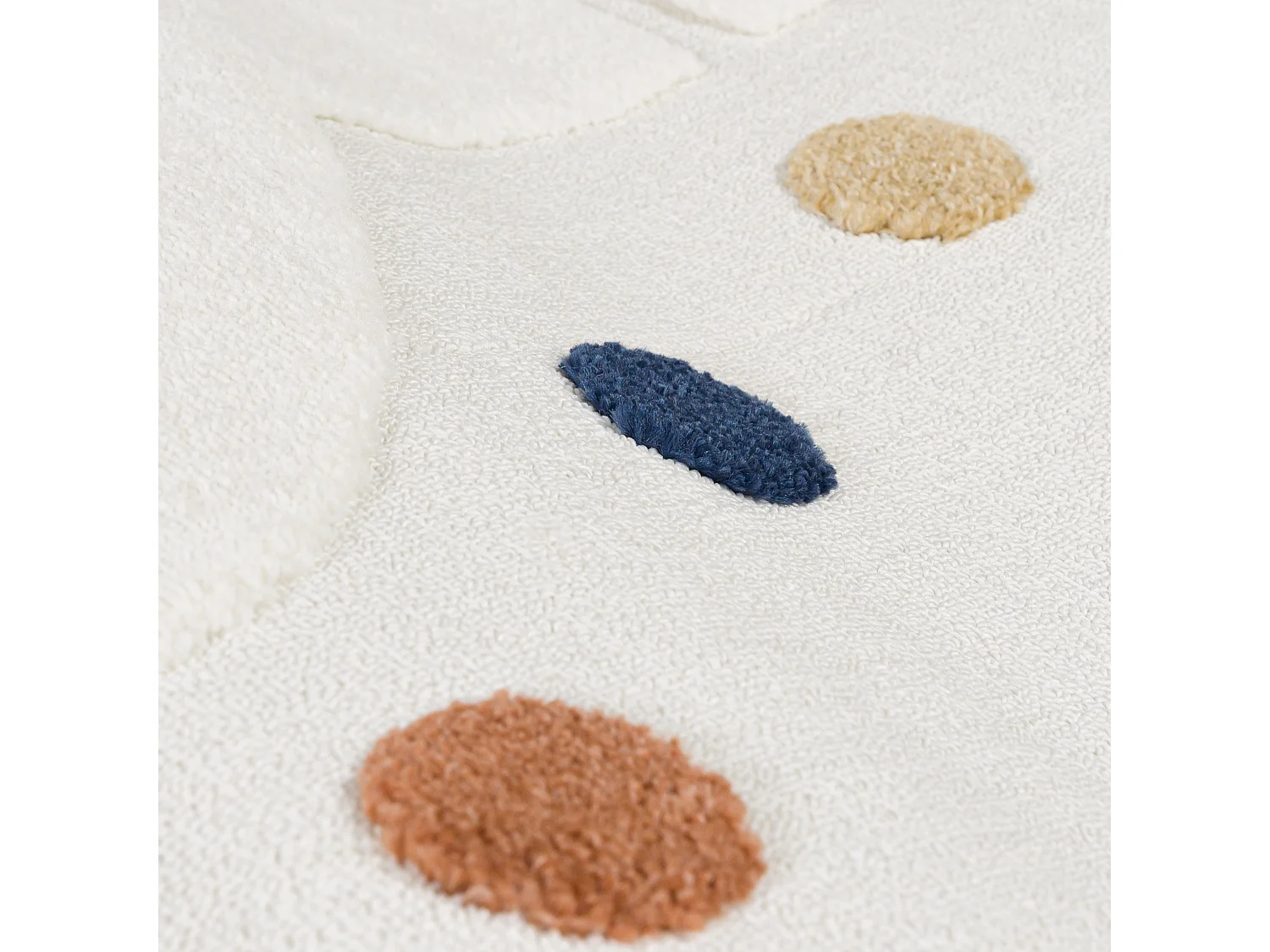 Tapis Enfant Buffo Lepre Mazovia 120 x 170 cm Beige Crème Lapin Poils Mi-Longs à Franges