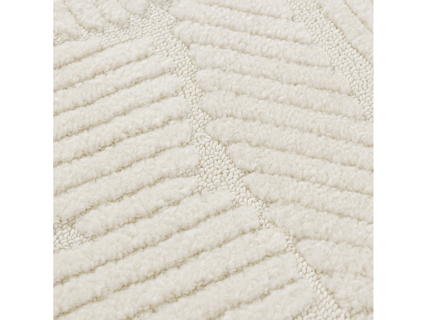 Tapis Pisa Brina Mazovia 250 x 350 cm Beige Crème Abstrait Poils Mi-Longs à Franges