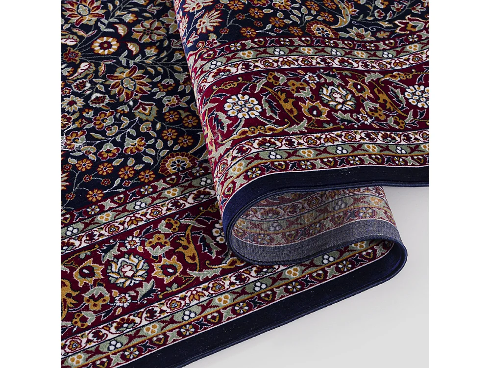 Vloerkleed Castello Marina Mazovia 200 x 290 cm Marineblauw Oosters Laagpolig met Franjes