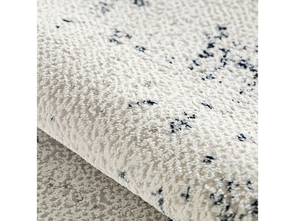 Vloerkleed Bari Pepe Blu Mazovia 80 x 150 cm Marineblauw Crème Abstract Laagpolig met Franjes