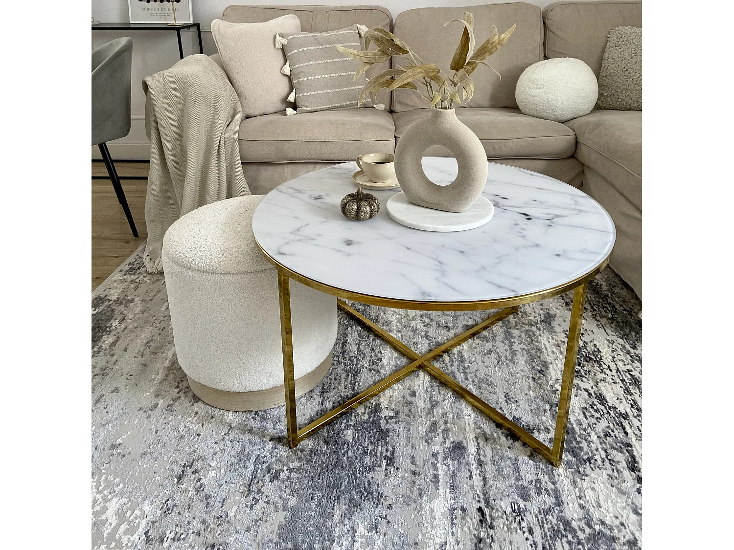 Rug Portland G509A Mazovia 240 x 330 cm Beige Cream Abstract Short Pile