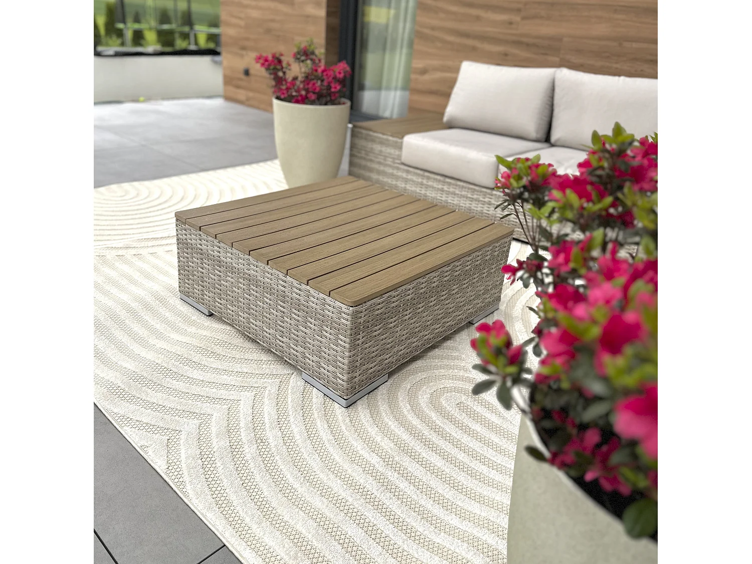 Rug Madison NJ85C Mazovia 80 x 150 cm Beige White Geometric Short Pile